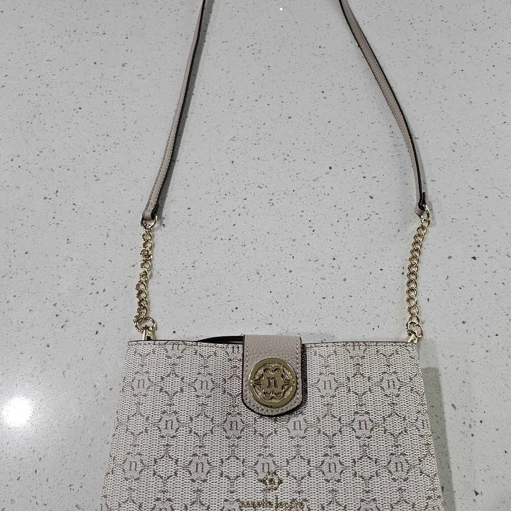 Michael Kors Cream and Gold Crossbody Bag